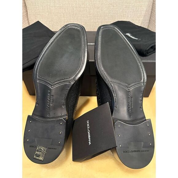 Dolce & Gabbana Men’s lace-ups black dress leather shoes size 8, NIB main image 4
